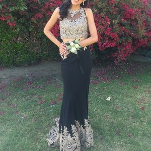 Gold detailed, Prom dress